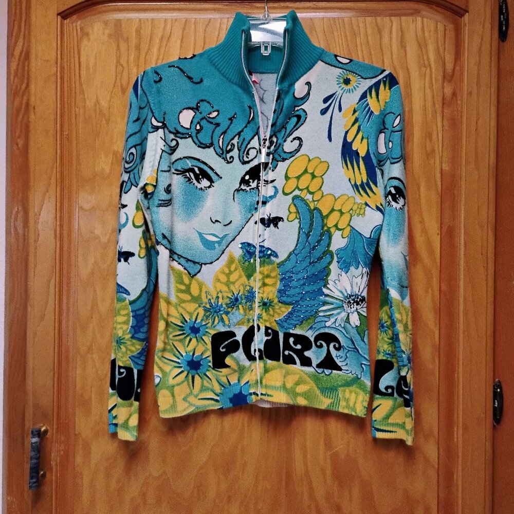 Gorgeous unique Noun Paris vintage beaded & sequin sweater XS or Small